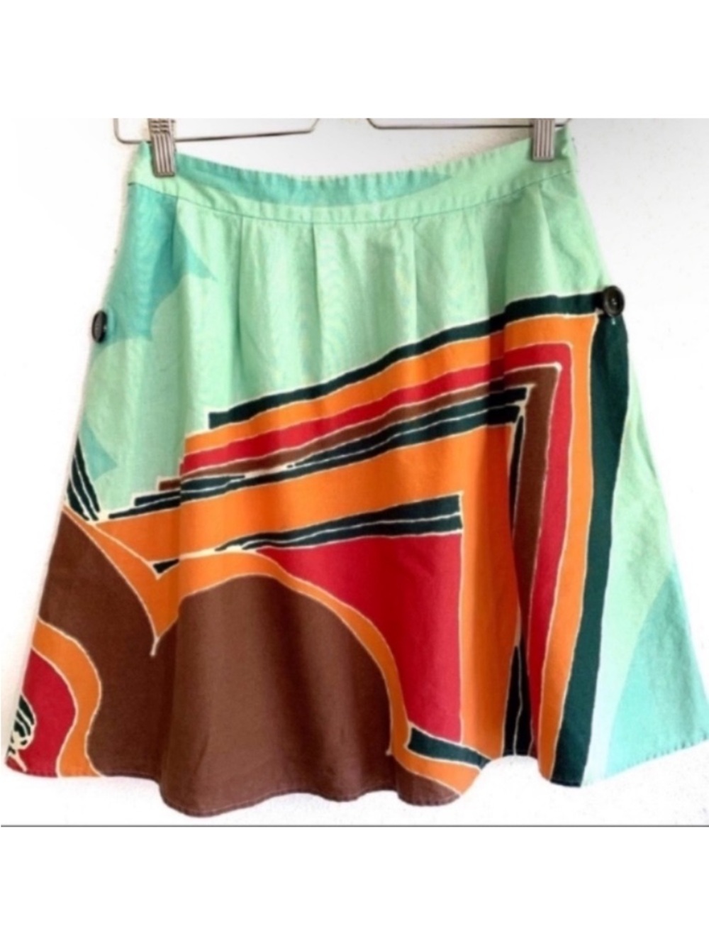 Marimekko Multi-Color Graphic A-Line Skirt